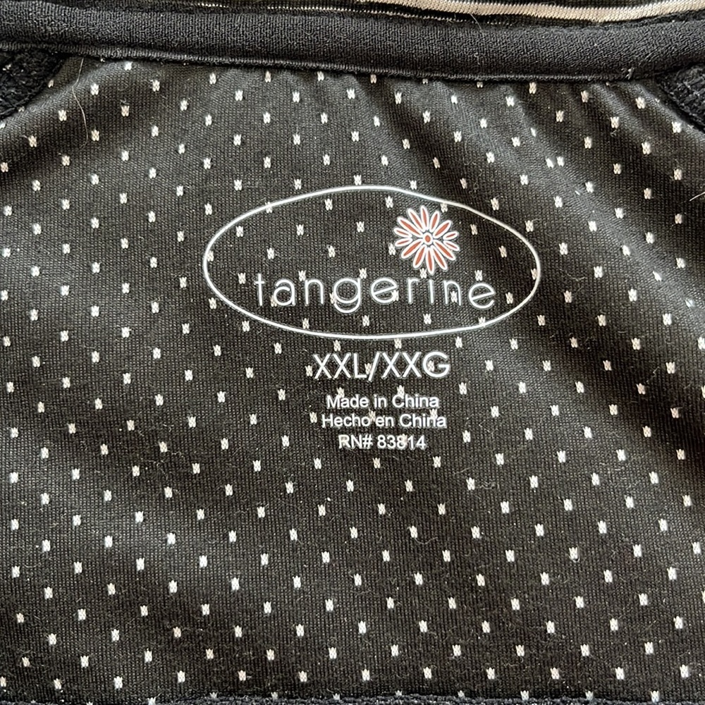 TANGERINE Top Hoodie Zip Jacket, XXL Black White Shirt Top Sweatshirt Striped - Picture 5 of 11